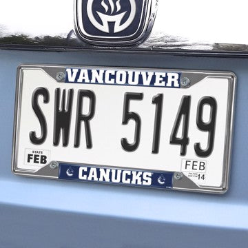 Wholesale-Vancouver Canucks License Plate Frame NHL Exterior Auto Accessory - 6.25" x 12.25" SKU: 17053