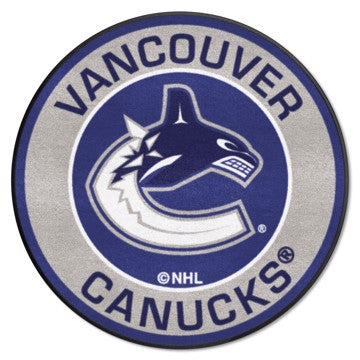 Wholesale-Vancouver Canucks Roundel Mat NHL Accent Rug - Round - 27" diameter SKU: 18889
