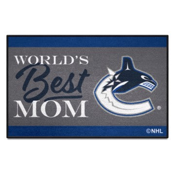 Wholesale-Vancouver Canucks Starter Mat - World's Best Mom NHL Accent Rug - 19" x 30" SKU: 34165