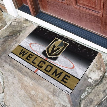 Wholesale-Vegas Golden Knights Crumb Rubber Door Mat NHL Outdoor Door Mat - 18" x 30" SKU: 24557