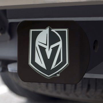 Wholesale-Vegas Golden Knights Hitch Cover NHL Chrome Emblem on Black Hitch - 3.4" x 4" SKU: 24552