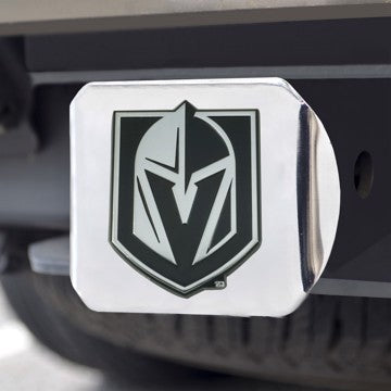 Wholesale-Vegas Golden Knights Hitch Cover NHL Chrome Emblem on Chrome Hitch - 3.4" x 4" SKU: 24551