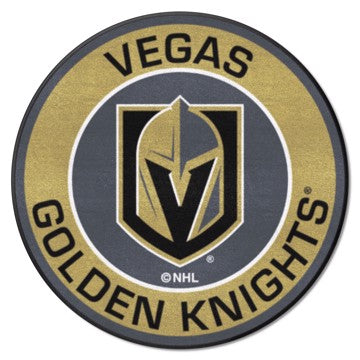 Wholesale-Vegas Golden Knights Roundel Mat NHL Accent Rug - Round - 27" diameter SKU: 22910