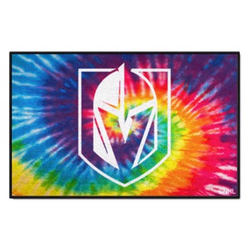 Wholesale-Vegas Golden Knights Starter Mat - Tie Dye NHL Accent Rug - 19" x 30" SKU: 34518