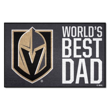 Wholesale-Vegas Golden Knights Starter Mat - World's Best Dad NHL Accent Rug - 19" x 30" SKU: 31173