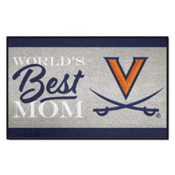 Wholesale-Virginia Cavaliers Starter Mat - World's Best Mom 19"x30" SKU: 34591