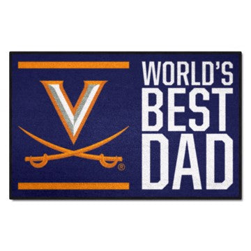 Wholesale-Virginia Cavaliers World's Best Dad Starter Mat 19"x30" SKU: 31216