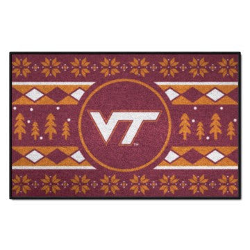 Wholesale-Virginia Tech Hokies Holiday Sweater Starter Mat 19"x30" SKU: 25858