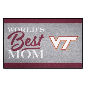 Wholesale-Virginia Tech Hokies Starter Mat - World's Best Mom 19"x30" SKU: 34595