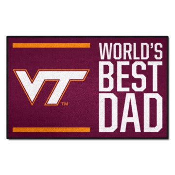 Wholesale-Virginia Tech Hokies World's Best Dad Starter Mat 19"x30" SKU: 18218