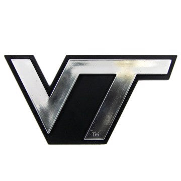 Wholesale-Virginia Tech Molded Chrome Emblem Virginia Tech Molded Chrome Emblem 3.25” x 3.25 - "VT" Logo SKU: 60384