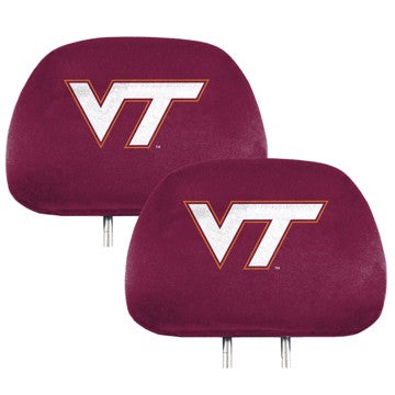 Wholesale-Virginia Tech Printed Headrest Cover Virginia Tech Printed Headrest Cover 14” x 10” - "VT" Primary Logo SKU: 62078