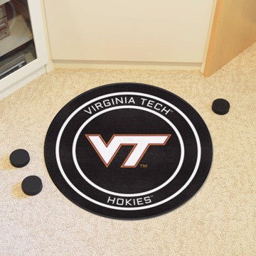 Wholesale-Virginia Tech Puck Mat Virginia Tech Hockey Puck Rug - 27in. Diameter SKU: 33234