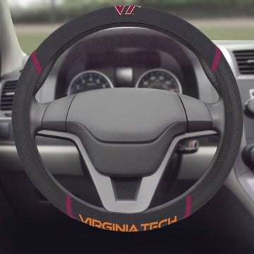 Wholesale-Virginia Tech Steering Wheel Cover Virginia Tech Steering Wheel Cover 15"x15" - "VT" Logo & "Virginia Tech" Wordmark SKU: 14939