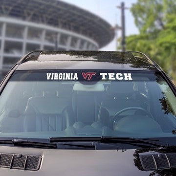 Wholesale-Virginia Tech Windshield Decal Virginia Tech Windshield Decal 34” x 3.5 - Primary Logo and Team Wordmark SKU: 61536