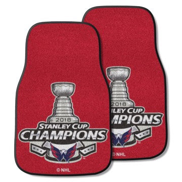 Wholesale-Washington Capitals 2-pc Carpet Car Mat Set NHL Auto Floor Mat - 2 piece Set - 17" x 27" SKU: 25294