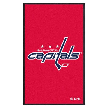 Wholesale-Washington Capitals 3X5 High-Traffic Mat with Rubber Backing NHL Commercial Mat - Portrait Orientation - Indoor - 33.5" x 57" SKU: 12888