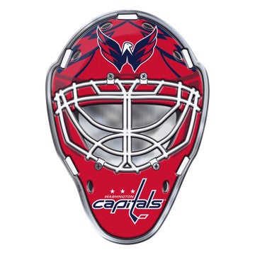 Wholesale-Washington Capitals Embossed Helmet Emblem NHL Exterior Auto Accessory - Aluminum Color SKU: 60739