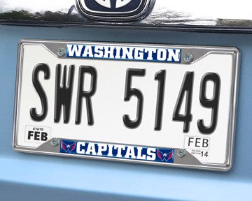 Wholesale-Washington Capitals License Plate Frame NHL Exterior Auto Accessory - 6.25" x 12.25" SKU: 15639