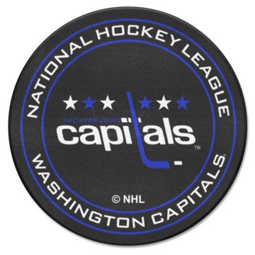 Wholesale-Washington Capitals Puck Mat - Retro Collection NHL Accent Rug - Round - 27" diameter SKU: 35603