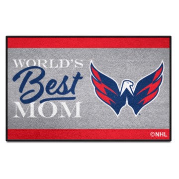 Wholesale-Washington Capitals Starter Mat - World's Best Mom NHL Accent Rug - 19" x 30" SKU: 34167