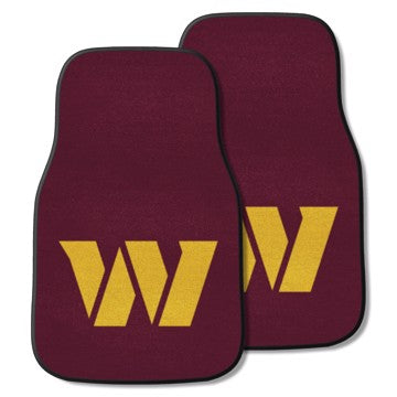 Wholesale-Washington Commanders 2-pc Carpet Car Mat Set NFL Auto Floor Mat - 2 piece Set - 17" x 27" SKU: 5869