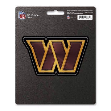 Wholesale-Washington Commanders 3D Decal NFL 1 piece - 5” x 6.25” (total) SKU: 62794