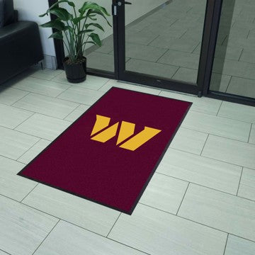 Wholesale-Washington Commanders 3X5 High-Traffic Mat with Durable Rubber Backing NFL Commercial Mat - Portrait Orientation - Indoor - 33.5" x 57" SKU: 7773