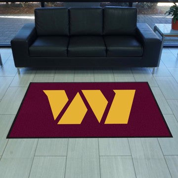 Wholesale-Washington Commanders 4X6 High-Traffic Mat with Durable Rubber Backing NFL Commercial Mat - Landscape Orientation - Indoor - 43" x 67" SKU: 9625