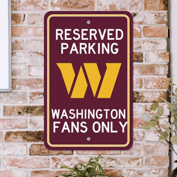 Wholesale-Washington Commanders Parking Sign NFL Lightweight Décor - 18" X 11.5" SKU: 32180