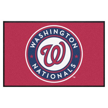 Wholesale-Washington Nationals 4X6 High-Traffic Mat with Durable Rubber Backing MLB Commercial Mat - Landscape Orientation - Indoor - 43" x 67" SKU: 9875
