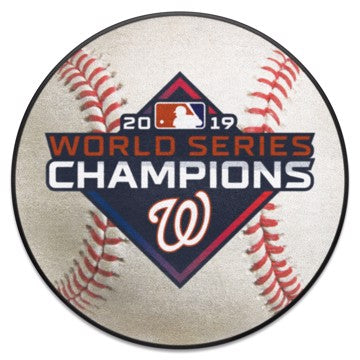 Wholesale-Washington Nationals Baseball Mat MLB Accent Rug - Round - 27" diameter SKU: 22302