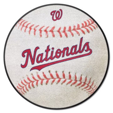 Wholesale-Washington Nationals Baseball Mat MLB Accent Rug - Round - 27" diameter SKU: 29093