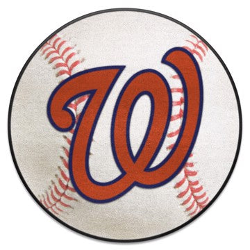 Wholesale-Washington Nationals Baseball Mat MLB Accent Rug - Round - 27" diameter SKU: 6457