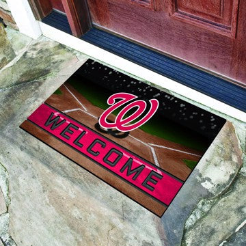 Wholesale-Washington Nationals Crumb Rubber Door Mat MLB Outdoor Door Mat - 18" x 30" SKU: 21938