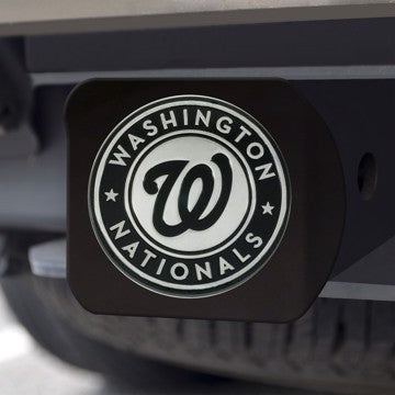 Wholesale-Washington Nationals Hitch Cover MLB Chrome Emblem on Black Hitch - 3.4" x 4" SKU: 26749