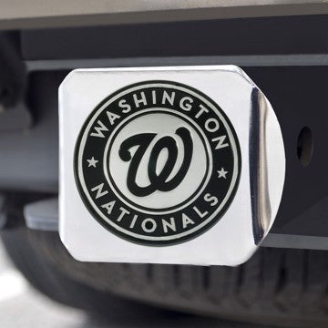 Wholesale-Washington Nationals Hitch Cover MLB Chrome Emblem on Chrome Hitch - 3.4" x 4" SKU: 26751