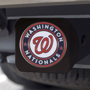 Wholesale-Washington Nationals Hitch Cover MLB Color Emblem on Black Hitch - 3.4" x 4" SKU: 26752
