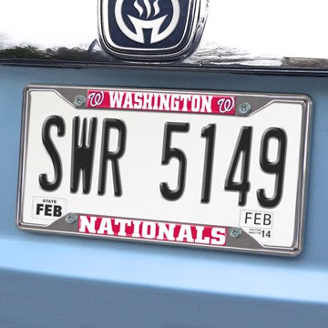 Wholesale-Washington Nationals License Plate Frame MLB Exterior Auto Accessory - 6.25" x 12.25" SKU: 26753