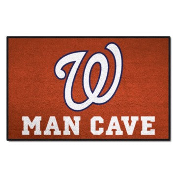Wholesale-Washington Nationals Man Cave Starter MLB Accent Rug - 19" x 30" SKU: 22487