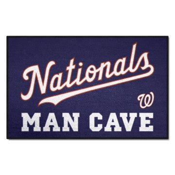 Wholesale-Washington Nationals Man Cave Starter MLB Accent Rug - 19" x 30" SKU: 29085