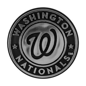 Wholesale-Washington Nationals Molded Chrome Emblem MLB Plastic Auto Accessory SKU: 60237