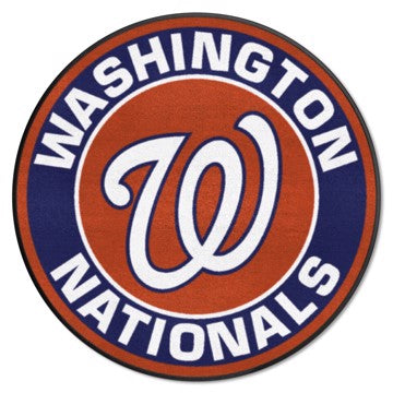 Wholesale-Washington Nationals Roundel Mat MLB Accent Rug - Round - 27" diameter SKU: 18155