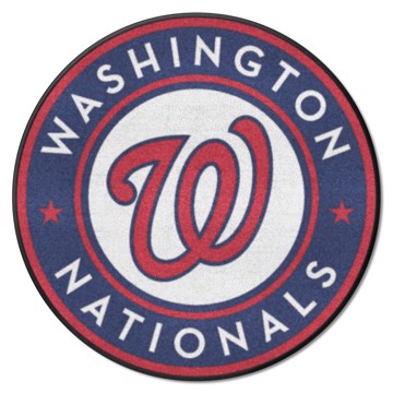 Wholesale-Washington Nationals Roundel Mat MLB Accent Rug - Round - 27" diameter SKU: 29098