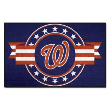 Wholesale-Washington Nationals Starter Mat - MLB Patriotic MLB Accent Rug - 19" x 30" SKU: 18557