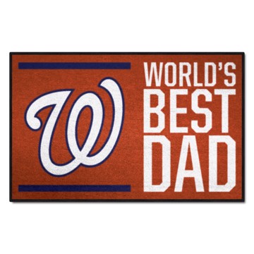 Wholesale-Washington Nationals World's Best Dad Starter Mat MLB Accent Rug - 19" x 30" SKU: 31143