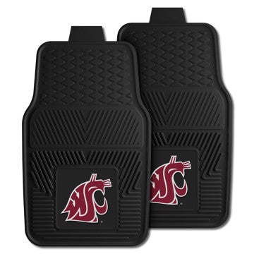 Wholesale-Washington State Cougars 2-pc Vinyl Car Mat Set 17in. x 27in. - 2 Pieces SKU: 12777