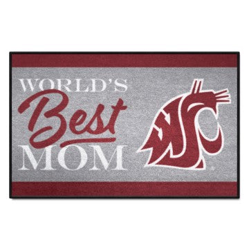 Wholesale-Washington State Cougars Starter Mat - World's Best Mom 19"x30" SKU: 34596