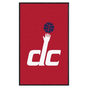 Wholesale-Washington Wizards 3X5 High-Traffic Mat with Rubber Backing NBA Commercial Mat - Portrait Orientation - Indoor - 33.5" x 57" SKU: 9950