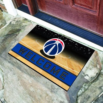 Wholesale-Washington Wizards Crumb Rubber Door Mat NBA Outdoor Door Mat - 18" x 30" SKU: 21969